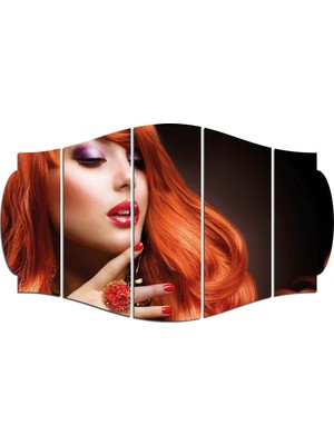 Renkselart Kadın Saç Modeli Kuaför Mdf TABLO-1041 (Model C)