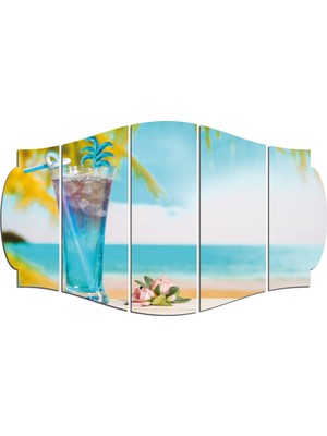 Renkselart Yaz Tatil Kokteyl Mdf TABLO-0776 (Model C)