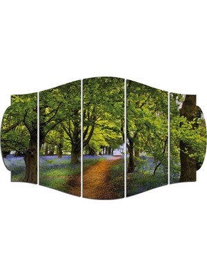 Renkselart Ilkbahar Ağaçlık Çiçekler Mdf TABLO-0696 (Model C)