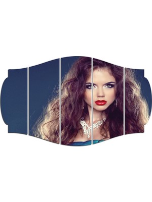 Renkselart Kadın Saç Modeli Kuaför Mdf TABLO-1014 (Model C)