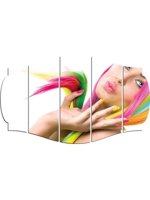 Renkselart Kadın Saç Modeli Kuaför Mdf TABLO-1005 (Model C)