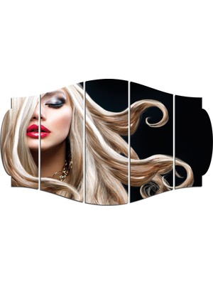Renkselart Kadın Saç Modeli Kuaför Mdf TABLO-1029 (Model C)
