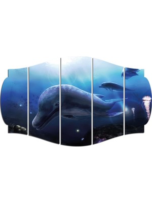 Renkselart Yunus Balığı Mdf TABLO-1843 (Model C)