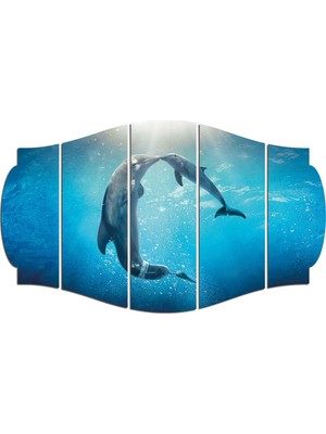 Renkselart Yunus Balığı Mdf TABLO-1845 (Model C)