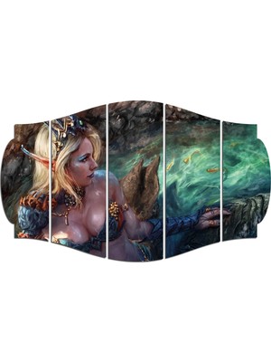 Renkselart Deniz Kızı Mdf TABLO-1738 (Model C)