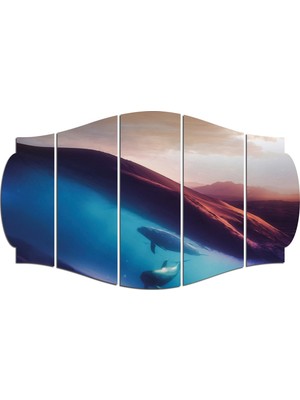 Renkselart Yunus Balığı Mdf TABLO-1834 (Model C)