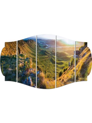 Renkselart Dağ Manzarası Mdf TABLO-3318 (Model C)