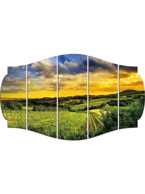 Renkselart Doğa Tarla Manzara Mdf TABLO-3354 (Model C)