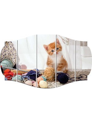 Renkselart Kedi Mdf TABLO-2566 (Model C)