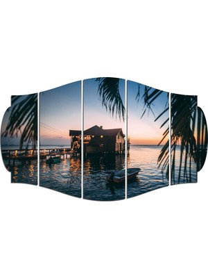 Renkselart Sal Deniz Iskele Ev Mdf TABLO-2970 (Model C)