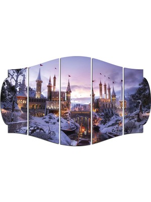 Renkselart Şato Kayıklar Kar Mdf TABLO-3428 (Model C)