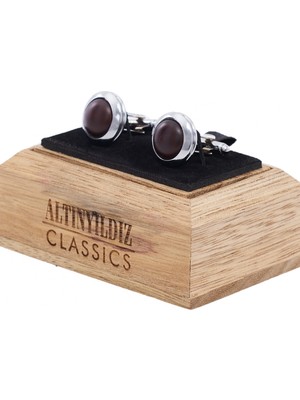 ALTINYILDIZ CLASSICS Erkek Kahverengi Kol Düğmesi