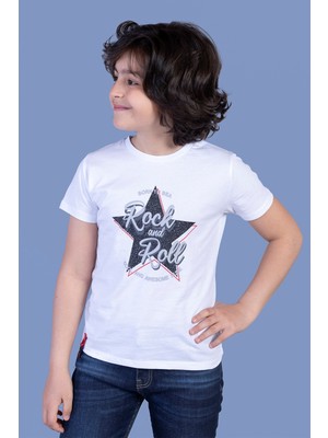 Toontoy Kids Toontoy Erkek Çocuk Yıldız Baskılı Tişört