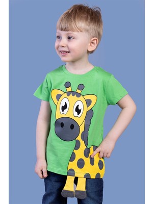 Toontoy Kids Toontoy Erkek Çocuk Zürafa Baskılı Tişört