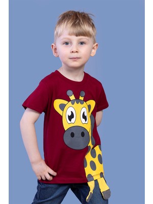 Toontoy Kids Toontoy Erkek Çocuk Zürafa Baskılı Tişört