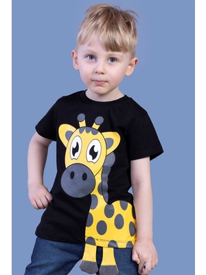 Toontoy Kids Toontoy Erkek Çocuk Zürafa Baskılı Tişört