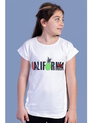 Toontoy Kids Toontoy Kız Çocuk California Baskılı Tişört