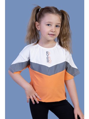 Toontoy Kids Toontoy Kız Çocuk Reflektör Detaylı Garnili Tişört