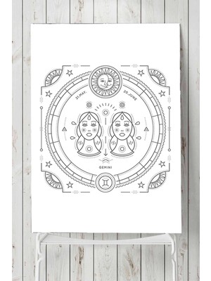 Postermanya Ikizler Burcu Tasarım Poster 3