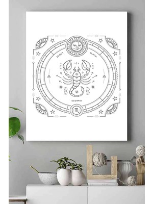 Postermanya Akrep Burcu Tasarım Kanvas Tablo 3