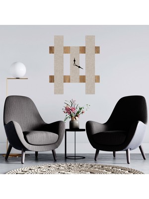 Deko Gonya Çıta Temalı  Dekoratif Ahşap Duvar Saati