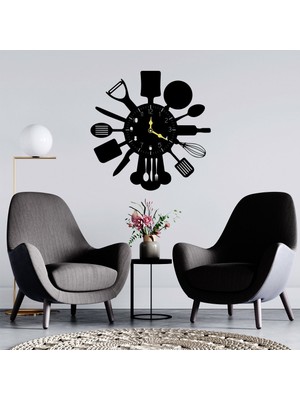 Deko Gonya Mutafak Dekoratif Ahşap Duvar Saati