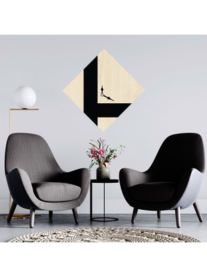 Deko Gonya Modern Ahşap Duvar Saati