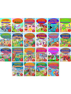 Parıltı Yayınları Muhteşem Çıkartmalar ve Aktiviteler Serisi 22 Kitap - 3+ Yaş - Okul Öncesi - 22 Kitap - Set - Çıkartma - Etkinlik - Bulmaca
