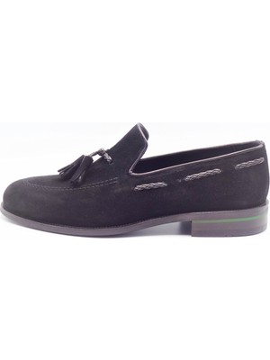 Güvener Büyük Numara-Küçük Numara Siyah Süet George Hogg Stil Model 46