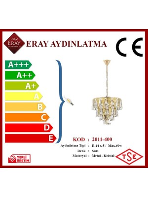 Eray Aydınlatma 2011-400 Taşlı Modern Avize