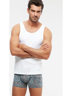 Kom Erkek Penye Likra Scott Atlet 4 Lü Beyaz S-2xl