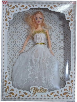 Efe Oyuncak Gelinlikli Yeliz Bebek Beyaz