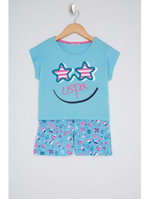 U.S. Polo Assn. Kız Çocuk Aqua Pijama 50241943-VR007