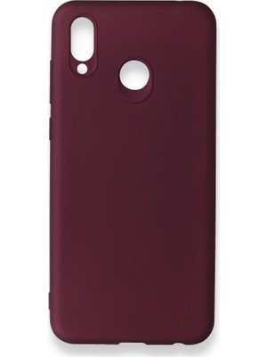 Nevarium Huawei Honor Play Kılıf Yumuşak Dokulu Silikon Mürdüm