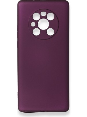 Nevarium Huawei Mate 40 Pro Kılıf Yumuşak Dokulu Silikon Mürdüm