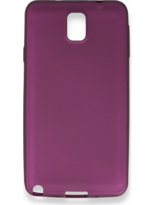 Nevarium Samsung Galaxy Note 3 / N9000 Kılıf Yumuşak Dokulu Silikon Mürdüm