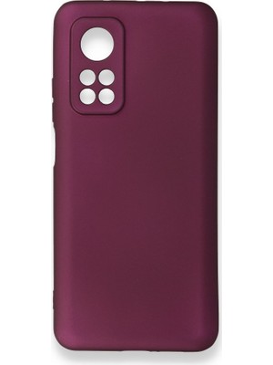 Nevarium Xiaomi Mi 10T Pro Kılıf Yumuşak Dokulu Silikon Mürdüm