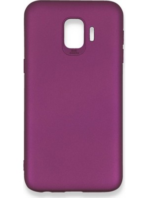 Nevarium Samsung Galaxy J2 Core Kılıf Yumuşak Dokulu Silikon Mürdüm
