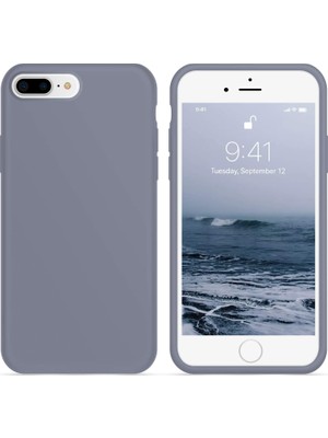 Apple iPhone 8 Plus Kılıf Liquid Lansman Silikon Petrol Mavisi