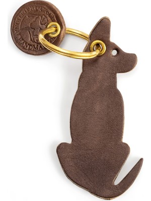 Ca-Leather Deri Köpek Anahtarlık No:2 Kahverengi