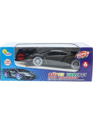 MEGA 1:24 Uzaktan Kumandalı Full Fonksiyon Işıklı Tekerlekli Gri Araba