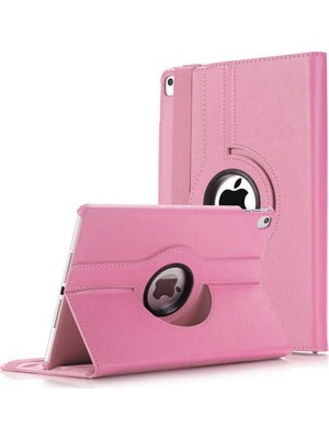 Z-Mobile Apple iPad 7. Nesil 8. Nesil 2019 2020 10.2" Tablet Kılıfı Standlı 360° Dönebilen Deri Kılıf Açık Pembe