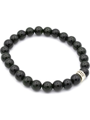 Murty99 Hakiki Doğal Yeşil Yıldız Taşı Bileklik  002