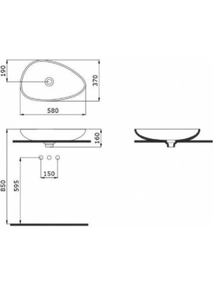 Bocchi Etna Çanak Lavabo Mat Yeşil 58 cm 1114-027-0125