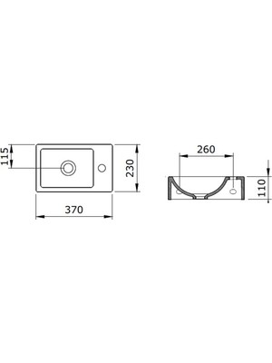 Bocchi Milano Dar Sol Lavabo 1418-001-0126 Parlak Beyaz