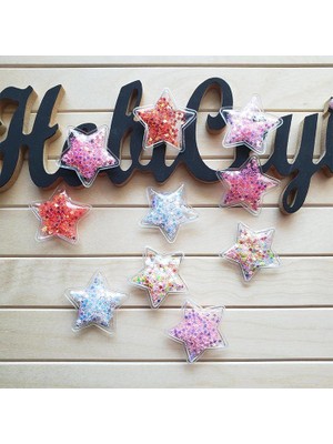 Hobiceyiz Şeffaf Aksesuar Yıldız 10 Adet (Karışık)