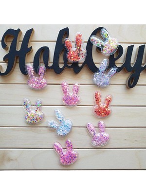 Hobiceyiz Şeffaf Aksesuar Tavşan 10 Adet (Karışık)
