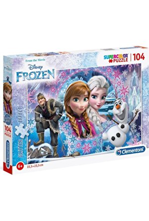 Clementoni Disney Frozen Jewels Reine des Neiges 2-104 pièces-Puzzle  Enfant-fabriqué en Italie, 6 Ans et Plus, 20164, Multicolore