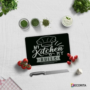 My Kitchen My Rules | Cam Kesme Tahtası - Cam Kesme Tablası | 20cm x 30cm