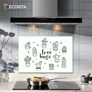 Free Hugs | Cam Ocak Arkası Koruyucu | 40cm x 60cm